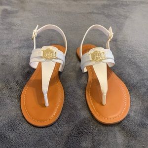 Tommy Hilfiger White Sandals Size 8